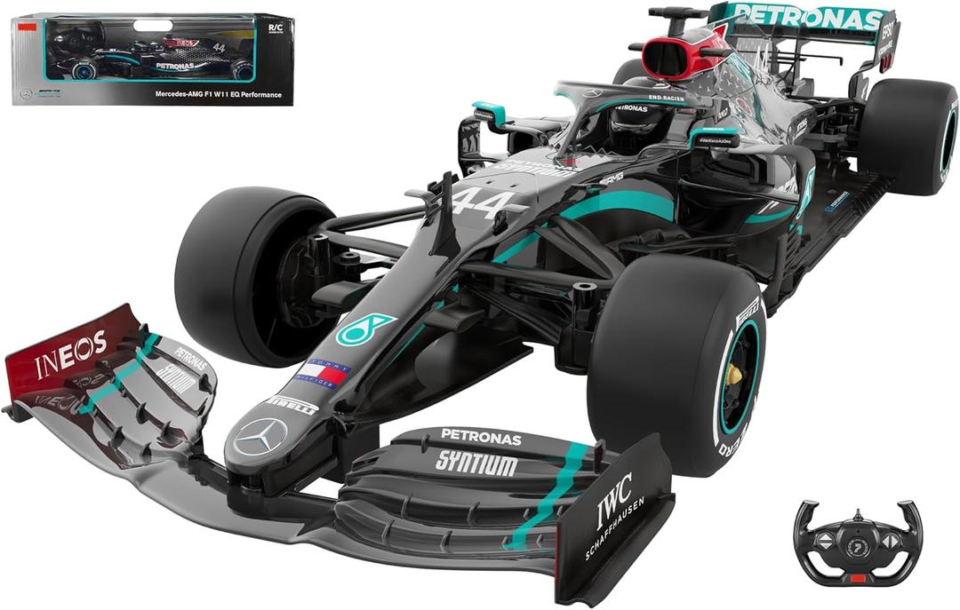 Voltz Toys Authentic Licensed 1:12 Mercedes-Benz F1 W11 Remote Control Vehicle - RC for Kids and Adults - 2.4GHz RC for Gift (1:12 Mercedes-Benz F1 W11)