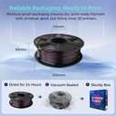 FLASHFORGE Rapid PLA Filament 1.75mm +/- 0.02mm Burnt Titanium to Abyssal Red Gradient, Max 500mm/s High Speed Printing, 3D Printer Filament 1kg(2.2lbs), Changing Colors with Light
