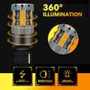 Zyvirexa 7440 LED Turn Signal Bulbs Compatible For Nissan Maxima 2002/2003 (Front/Rear) & 2009-2019 (Rear), Amber Yellow, Plug and Play, Pack Of 2