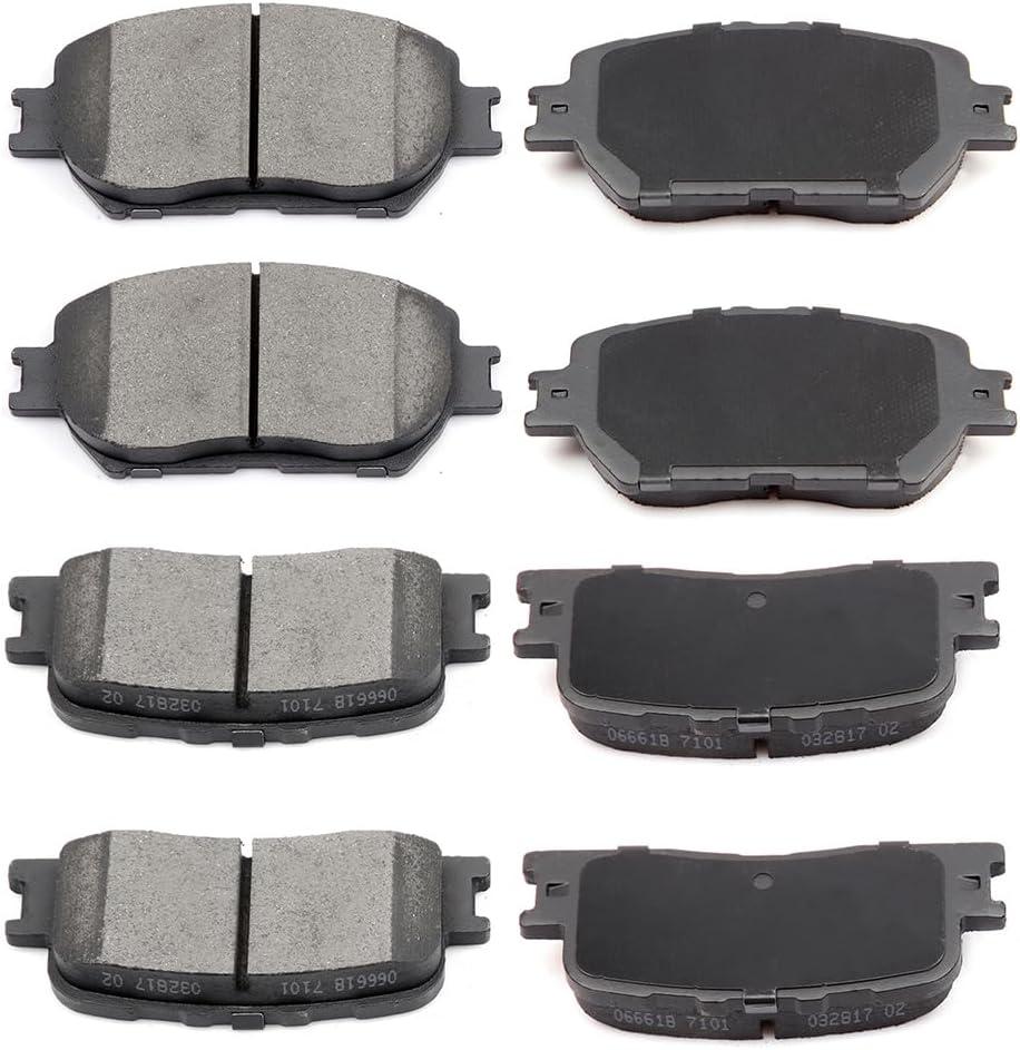cciyu D908 D885 Front & Rear Brake Pads 2002-2004 For Toyota For Camry,2005-2006 For Toyota For Camry 2.4L,2005-2006 For Toyota For Camry 3.0L -(Only Fit 4-Wheel Disc Brakes and Models Made in Japan)