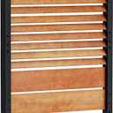 YITAHOME 60" H x 38" W Privacy Fence Panel, Wood Trash Can Hider, Air Conditioner Privacy Screen for Outside, Backyard, Patio,1 Panel, Brown