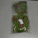 17 Inch Christmas Tree Picks, 6 PCS Lime Green Furry Curly Stems with Red Glitter Balls, Flexible Christmas Tree Topper Decorations for Holiday Arrangements, Wreaths & Table Christmas Decor