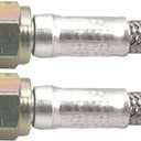 Allstar Performance AN Hose Assembly, 12 in Long, 3 AN Hose, 3 AN Straight Female to 3 AN Straight Female, Braided Stainless, PTFE Lined, Each