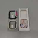 Adepoy 2 Pack Rugged Case Compatible for Apple Watch 44mm Series SE/6/5/4 with Tempered Glass Screen Protector, Military All Around Hard TPU Protective Cover Case Shockproof Bumper for iWatch Men 44mm (Black/Starlight)