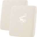 hyha Waterproof Couch Cushion Covers for Pets, Non Slip Sofa Seat Cover for Dogs Washable, Soft Thick Stretch Jacquard Fabric, Sofa Slipcovers with Elastic Bottom (2 Pieces, Light Beige)