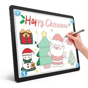 Heanolier Rechargeable A4 Tracing Light Box Drawing Pad,9000 Lux Bright Magnetic light pad, Dimmable Lightbox,3 color modes,light board for Diamond painting,light table for Sketching,Tattoo,X-ray View (Black)