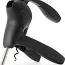 Rabbit Wine Lever Corkscrew Wine Opener With Built In Foil Cutter (Opens most bottles, Black)