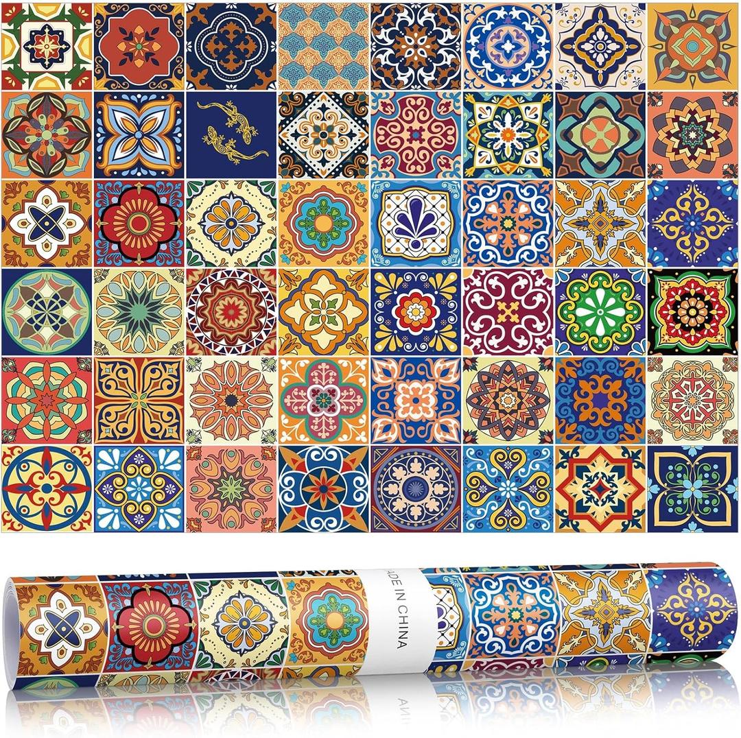 10 Sheets Mexican Talavera Tiles Drawer Liners for Dresser 19.5 x 14 Inches Mexican Talavera Scented Drawer Liners Non Adhesive Scented Paper for Fragrant Home Shelf Closet (Linen)
