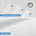 2 Pack Water-Repellent Fabric Shower Curtain Liner - Hotel Quality Machine Washable, 3 Heavy-Duty Magnets with Rustproof Grommets & Weighted Hem, Standard Size 72x72in White