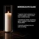 Sandraheer 48 Pack Clear Glass Cylinder Vases for Wedding Centerpiece Decor