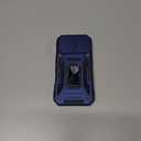 DEERLAMN Case for iPhone 17 6.3-Inch with Slide Camera Cover + Screen Protector (2 Packs), Rotated Ring Kickstand Military Grade Shockproof Protective Cover-Navy Blue