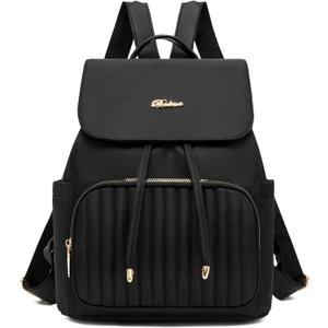 Mini Backpack Purse for Women, Small Nylon Backpacks Purse Ladies Backpacks Women Cute Mini Travel Daily College Bag (Black)