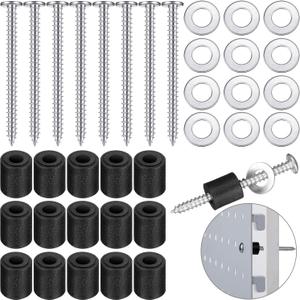Hotop 24 Sets Pegboard Spacers Mounting Kit, Magnetic Pegboard Includes Screws, Spacers and Washers for 1/8-Inch and 1/4-Inch Pegboard