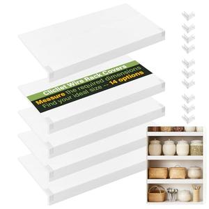 Wire Rack Covers for Shelves, 24*12 PVC inch Wires Shelf Cover, Shelfs Covers for Wire Shelving, Easy to cut Install Wires Shelf 0.31-inch Thick Moisture Durable Shelfs Liner for Kitchen, Pantry White