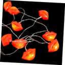 DOITOOL 1set Red Lip Shape String Lights Decorative Atmosphere Lamp Lightweight Portable for Parties Outdoor Events and Home Decor No Battery (150X5.5X4CM)