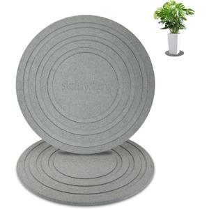 2 Pack of 12 Inch Plant Saucers for Indoors, Diatomaceous Earth Plant Trays for Indoors No Holes, Plant Trays for Pots, Stone Quick Drying Tray Plant Plates to Catch Water Indoor Plants and Absorbent