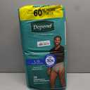 Depend Fresh Protection Adult Diapers, Incontinence Underwear for Men, Disposable, Maximum, Large, Grey, 28 Count, Packaging May Vary