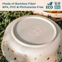 Nook Theory 4 Pack Bamboo Bowls - 18 Oz Reusable Bowl, Dishwasher Safe - Not Microwavable Bamboo Dishes (Clayday)