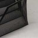 2 Set Magazine Holder Metal Wire, 2 Compartments Mesh File Holder for Desk, Office Desk Accessories Decorative File Box, Black