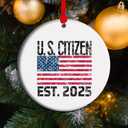 First Christmas As an American Citizen - 2025 Ceramic Christmas Ornament, America Citizenship Keepsake Gift, Citizenship (C24)