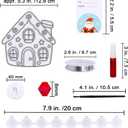 Winlyn 24 Sets Christmas Gingerbread House Suncatchers Ornaments Decorations DIY Window Paint Art Suncatchers Winter Crafts Painting Kits for Kids Classroom Activities Art Project Party Favors