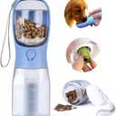 Dog Water Bottle with Food Container, Portable Pet Dog Water Dispenser for Outdoor Walking,Hiking,Travel,Puppy Essentials,Puppy Supplies,Replaceable Waste Bags