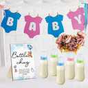 Roowest Bottle Chug Baby Shower Game Favors 12 Pcs Baby Shower Bottles Favor with 1 Wooden Sign for Gender Reveal Party Supplies Gifts (Bear)