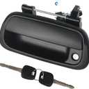 Tailgate Handle Liftgate Latch Handle with Key Lock Cylinder Textured Black Compatible with 2000-2006 Toyota Tundra Replaces 69090-0C010 69090-0C030-C0 80866