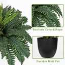 Hollyone 2Pcs Artificial Large Fern Boston Potted Plant for Outdoors & Indoor 25.5inch Faux Fake Fern Bush Plant in Pot for Patio Garden Farmhouse Windowsill Entrance Porch Office Room Home Decor