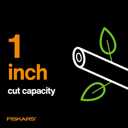 Fiskars Bypass Pruning Shears, 1-Inch Cut Capacity Softgrip Pruner, Forged Steel Replaceable Blade Stays Sharp Through Heavy Use with Rust Resistant, Low-Friction Coating
