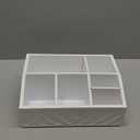 Wood Coffee Station Accessories - Coffee Bar Decor Organizer, Pod Syrup Holder, Condiment Organizer for Countertop (White)