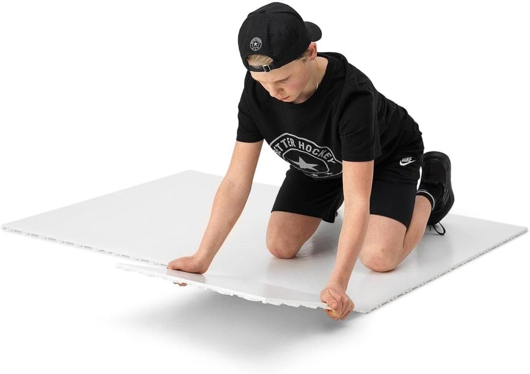 Better Hockey Extreme Dryland Flooring Tiles - Synthetic Ice Panels for Hockey, Professional Quality Training Aid for Shooting, Passing and Stickhandling -, 6-Tile Pack