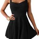 B2prity One Piece Swimdress Swimsuit for Women Tummy Control Wrap Swim Dress Modest Ruched Skirt Bathing Suit Size XL
