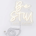 Be still and Know Neon Sign Dimmable Neon Signs for Wall Decor Inspirational LED USB Light Up Sign for Christian Home Decor Jesus Wall Art Bedroom Living Room Be Still And Know That I Am God Gifts