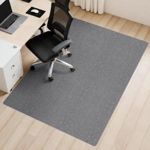 Sycoodeal Office Chair Mat for Hardwood Floor,Slip Resistant Floor Mat for Rolling Chairs,Easy to Clean,Large Floor Protector Office Computer Gaming Chair,Grey(36"x55")