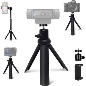 NexiGo Lightweight Mini Tripod for Camera/Phone/Webcam, Extendable Stand, for NexiGo Logitech Webcam C920 C922 C925e C922x C930e C930 C615 Brio and Other Devices with 1/4" Thread