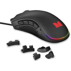 Monster Alpha 9.0 RGB Wired Gaming Mouse, Customizable Buttons, Programmable LED Lighting, True 16,000 Adjustable DPI, Ergonomic Optical PC Gaming Mouse for PC Gaming, Black