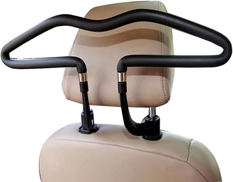 Tuklye Chrome Headrest Car Hanger –Metal Car Coat Hanger Auto Seat Headrest-Travel Vehicle Jacket Suit Coat Hanger with Headrest Restraint Rods