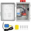 Sump Pump High Water Septic Tank Alarm for Pond Water Tank 110 db Alarm | with Bright Flashing Light IP67 Waterproof Casing Can Be Externally Connected to The Submersible Pump