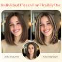 Hairro 6PCS 6 Clips In Short Hair Extensions 31g 10 Inch Dark Black