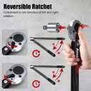 1/2" Drive Click Torque Wrench 8-168 Ft.-Lb, 72 Tooth Dual-Direction Adjustable, Dual Scale, ±3% Accuracy, for Bicycle, Motorcycle, Automotive Repair and Maintenance
