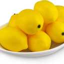 Artificial Lemons Simulation Lifelike Small Lemons Fake Fruit for Home Kitchen Wedding Party Decoration Photography 12pcs Set (Yellow)