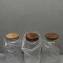 KEYWING 88oz Large Glass Jars with Airtight Acacia Wood Lids, Set of 3 Food Storage Containers for Flour, Sugar, Rice, Pasta, Cereal, Cookies  Includes 126 Labels