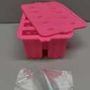 Homemade Popsicles Molds, Food Grade Popsicle Molds for Kids, 10 Cavity Non-BPA Silicone Ice Pop Maker, Reusable Silicone Popsicle Molds with 50 Stick, 50 Bags, Funnel (Pink)