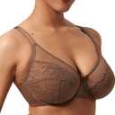 HSIA Minimizer Bras for Women Enchante Full Coverage Underwire Bras Plus Size Lifting Floral Lace Bra for Heavy Breast