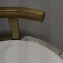 SIMPLIHOME Brook Contemporary 10 Inch Wide Metal C Side Table in White / Gold, For the Living Room and Bedroom