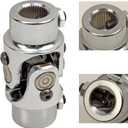 3/4" 36 Spline X 3/4" DD Steering Shaft U Joint Single Chrome Universal Joint Coupling