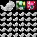 32PCS Magnetic Christmas Light Clips Compatible with C7 C9 Sockets,Magnetic Holiday Lighting Sockets Hang Hooks Gutter Shingle Light Clips for Xmas Decor String Lights Metal Roof Fence (3 Small Round)