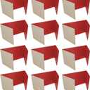 Flipside Products 12" Red and Green Display Boards for Christmas Crafting Projects, Holiday Event, Corrugated Study Carrels, Privacy Screens, Holiday, 24 Pack