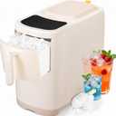 Antarctic Star Portable Countertop Ice Maker, 18Lbs/24H Self-Cleaning Ice Machine, One-Touch Operation with Ice Scoop Included, for Home Kitchen Office, White